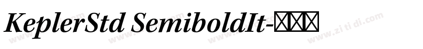 KeplerStd SemiboldIt字体转换